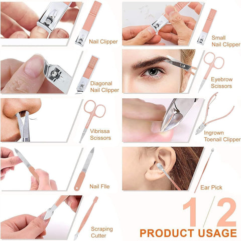 ''16 Piece Premium Personsal Manicure and Pedicure Gromming Kit''