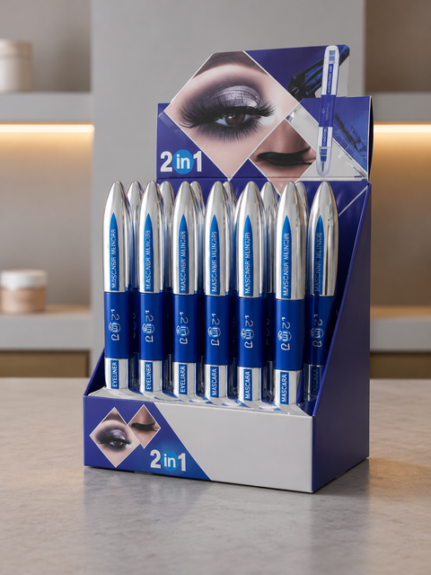 *Flormor 2-in-1 Volumizing Mascara & Waterproof Eyeliner Pen | Long Lasting Eye Makeup Stick*