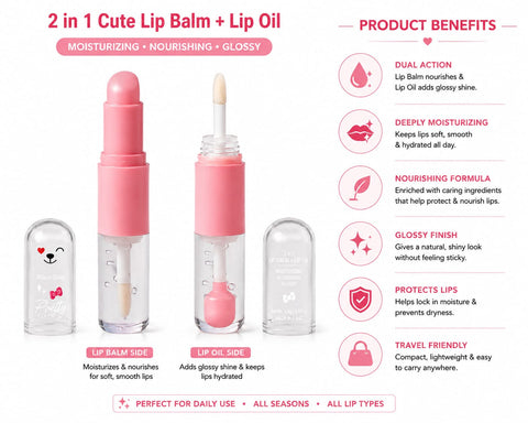 *Color Castile Hello Cute Bunny 6-in-1 Mini Lip Gloss Set | Kawaii Bunny Gift Box*