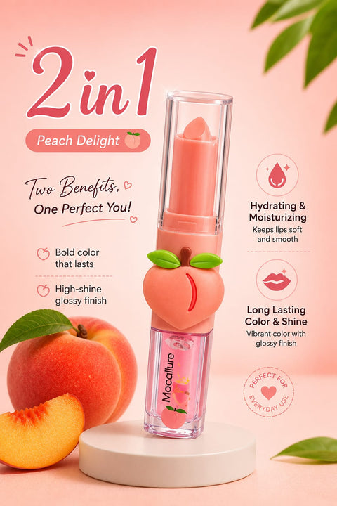 *HUDAMOJI Butter Cocoa Kawaii Lip Gloss with Bear Charm | 15ml*