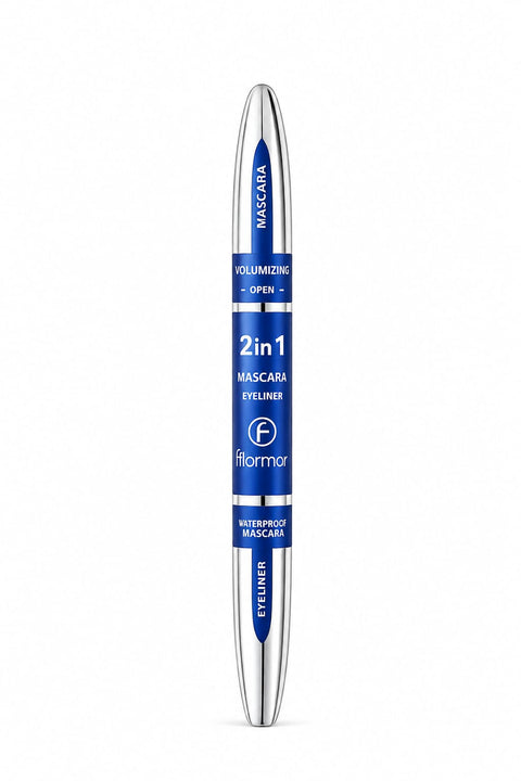 *Flormor 2-in-1 Volumizing Mascara & Waterproof Eyeliner Pen | Long Lasting Eye Makeup Stick*