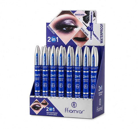*Flormor 2-in-1 Volumizing Mascara & Waterproof Eyeliner Pen | Long Lasting Eye Makeup Stick*