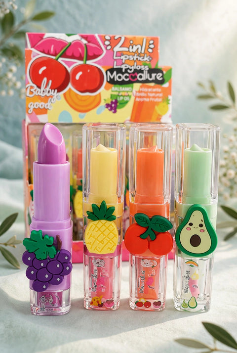 *HUDAMOJI Butter Cocoa Kawaii Lip Gloss with Bear Charm | 15ml*